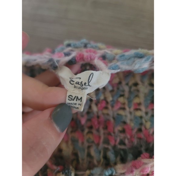 Easel Ombré Obsession textured chunky Knit Sweater multicolor woman's small/med - Picture 3 of 7